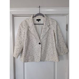 Talbots Woman Petites Single Button Blazer Textured 3/4 sleeve size 16WP